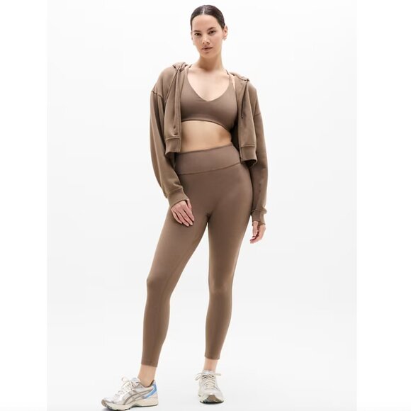 S, M, L, XL ATHLETA Intuition Ultra High Rise Cotton Brown Tan Clay Leggings NWT - Picture 6 of 7